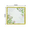 24-Pack Paper Dinner Napkins with Eucalyptus Design White Tropical Greenery 2 Ply - Soft 18GSM Wedding Cocktail Napkins 5"