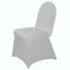 Spandex Chair Cover for Banquet Chairs Silver - Stretch 160GSM Fabric with Slip-On Slipcover