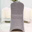 Spandex Chair Cover with Metallic Shimmer Tinsel Back for Banquet Chairs Silver - Fitted Slipcover
