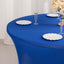 Stretch Spandex 5ft Round Tablecloth Royal Blue - Durable Form-Fitting Table Cover