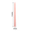 12-Pack Taper Candles Spiral Long Burn Wick Design Blush - Premium Unscented Wax Dinner Candle Sticks 11"