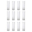 12-Pack Glass Cylinder Vases Square Clear - Durable Heavy Duty Floral Centerpieces for Weddings 14"