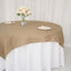 Burlap 72"x72" Faux Jute Table Overlay Square Tablecloth Natural - Boho Chic Design for Vintage Celebrations