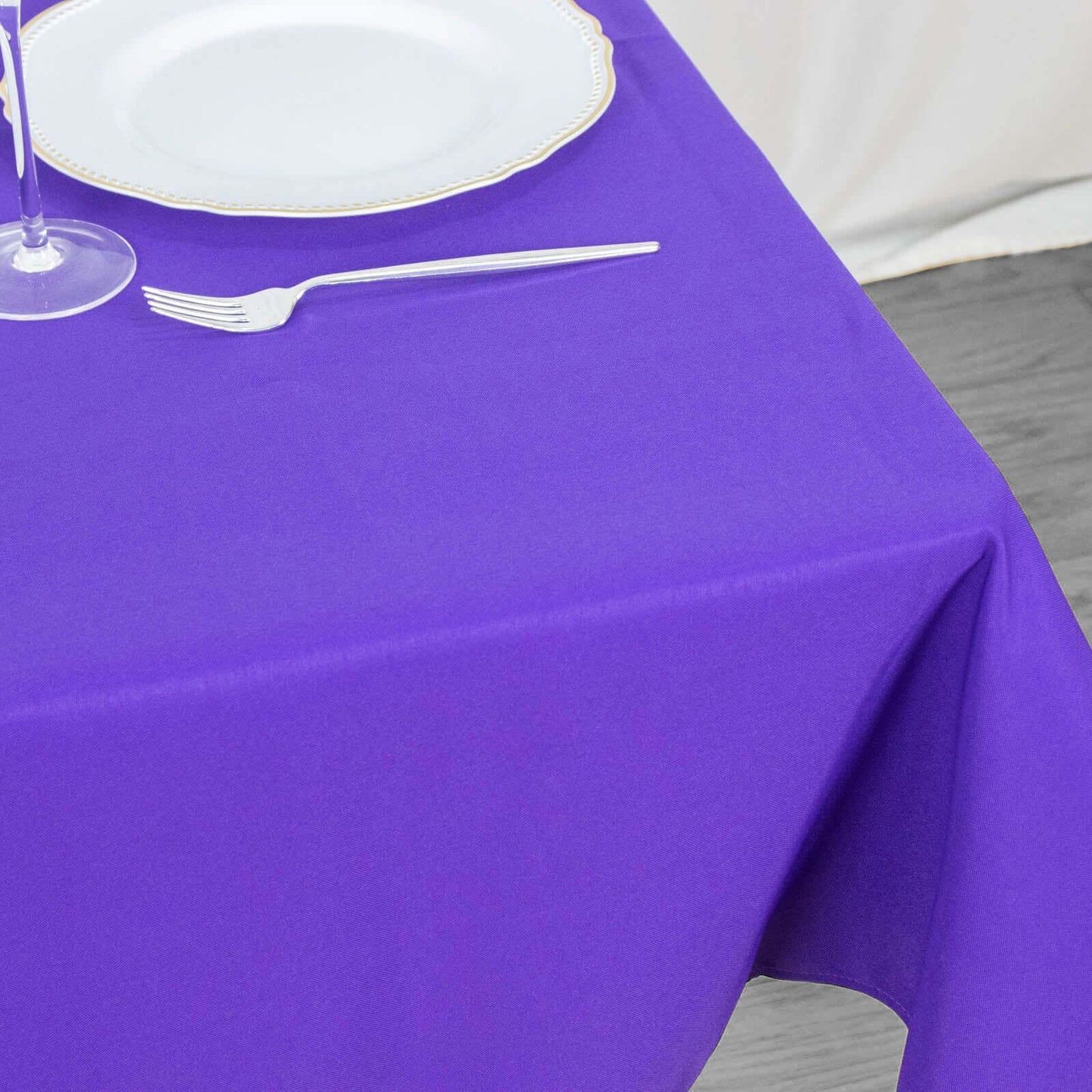 Premium Polyester 54"x54" Square Tablecloth Purple - 220GSM Stain and Wrinkle-Resistant Table Cover