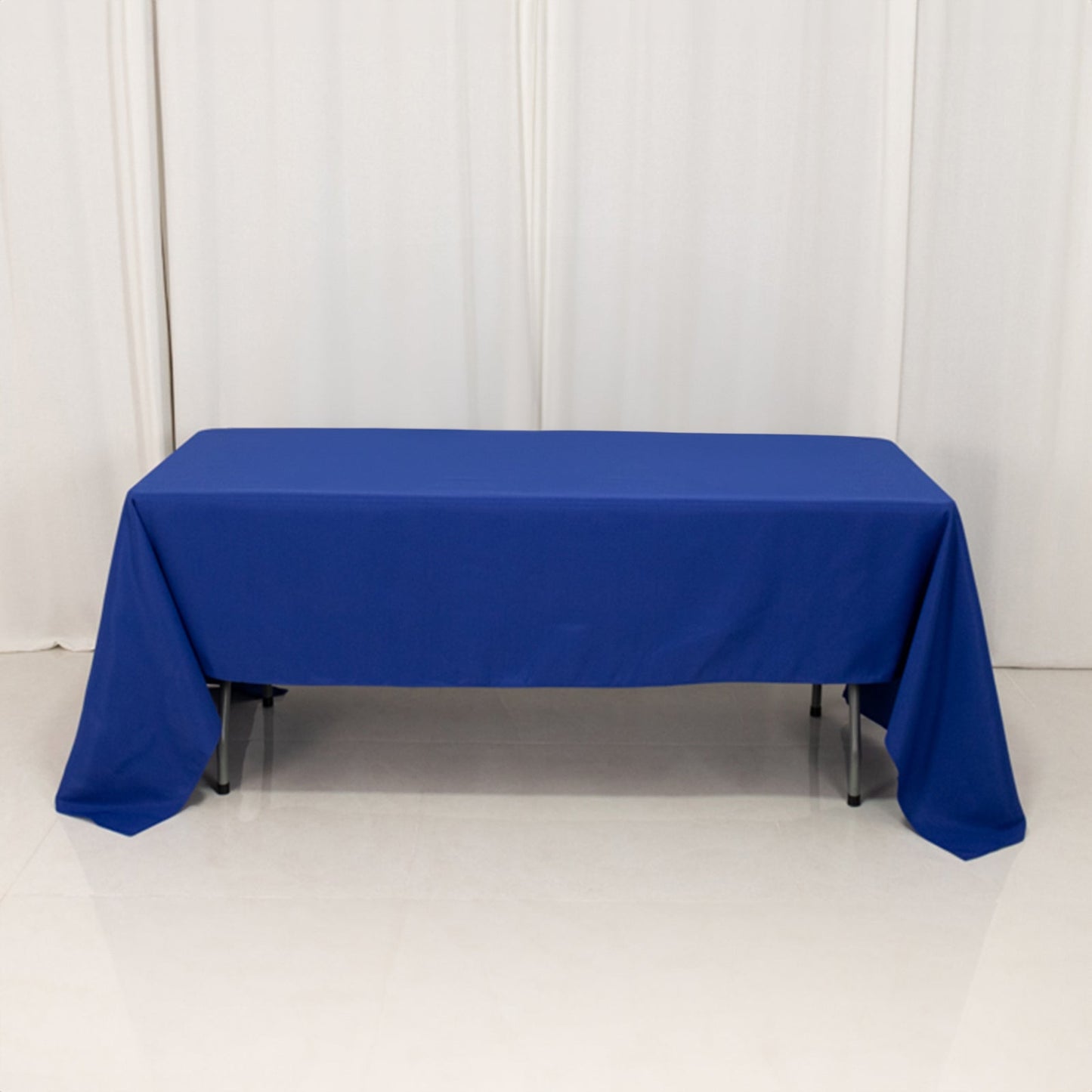 Premium Polyester 60"x126" Rectangle Tablecloth Royal Blue - Stain-Resistant 220GSM Finish Table Cover