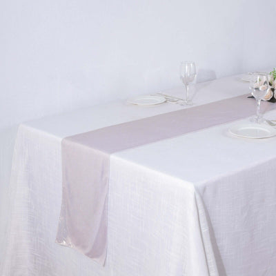 Polyester 12"x108" Table Runner Beige Shimmer Sequin Dots - Wrinkle-Free Finish Table Linen