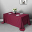 Polyester 90"x132" Rectangle Tablecloth Burgundy - Seamless Wrinkle-Resistant Table Cover