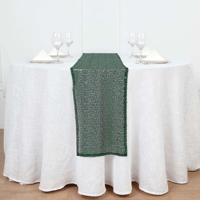 Sequin 12"x108" Table Runner Hunter Emerald Green - Glittering Design