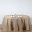 Burlap Jute 120" Round Tablecloth Natural - Rustic Boho Chic Seamless Table Linen