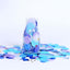18G Bag Tissue Paper and Foil Table Confetti Mix, Purple Theme Festive Balloon Decor Blue, Gold, Royal Blue, White