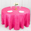 Taffeta 120" Round Tablecloth Fuchsia - Seamless Accordion Crinkle Table Cover