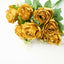 2 Bushes 18" Real Touch Gold Artificial Rose Flower Bouquet, Silk Long Stem Flower Arrangements