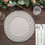 6-Pack Round Charger Plates 13" in Gray with Hammered Rim, Matte Finish Modern Dinner Charger Tableware