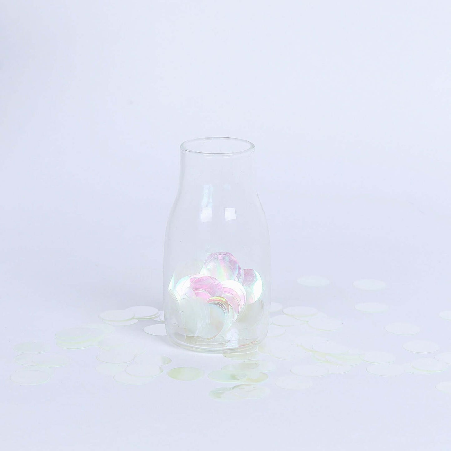 Metallic Round Party Confetti 18G Bag Iridescent Foil, Balloon Table Confetti Glitter Dots for Festive Weddings Baby Bridal Showers & Events