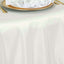 Premium Polyester 132" Round Tablecloth Ivory - Seamless 220GSM Wrinkle-Resistant Table Cover
