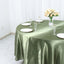 Satin 108" Round Tablecloth Dusty Sage Green - Smooth and Lustrous Table Cover