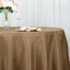 Polyester 120" Round Tablecloth Taupe - Seamless Wrinkle-Resistant Table Cover