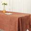 Taffeta 60"x102" Rectangle Tablecloth Terracotta (Rust) - Accordion Crinkle Table Cover