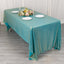 Sequin Dots Polyester 60"x126" Rectangle Tablecloth Shimmering Turquoise - Wrinkle Free & Sparkling Table Cover