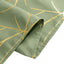 Polyester 60"x102" Rectangle Tablecloth Dusty Sage Green with Gold Foil Tree Branch Pattern - Wrinkle-Resistant & Durable Table Cover