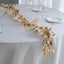 Artificial Magnolia Leaf Table Garland Metallic Gold - Decorative DIY Craft Hanging Vine Wreath 6ft