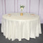 Taffeta 120" Round Tablecloth Ivory - Seamless Accordion Crinkle Table Cover