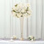2-Pack Crystal Beaded Trumpet Vase Set Gold - Table Centerpiece for Grand Occasions 40"