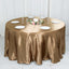 Satin 120" Round Tablecloth Taupe - Stylish Seamless Table Cover