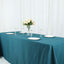 Polyester 90"x132" Rectangle Tablecloth Peacock Teal - Seamless Wrinkle-Resistant Table Cover