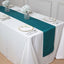 Taffeta 12"x108" Table Runner Teal - Accordion Crinkle Design