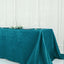 Taffeta 90"x132" Rectangle Tablecloth Teal - Seamless Accordion Crinkle Table Cover