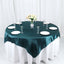 Satin 72"x72" Table Overlay Square Tablecloth Peacock Teal - Smooth Finish Table Cover