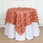 Taffeta 54"x54" Table Overlay Square Tablecloth Terracotta (Rust) 3D Leaf Petal Table Cover