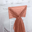 5 Pack Chiffon Chair Sashes Terracotta (Rust) - Soft & Lightweight Designer Chair Bows 22"x78"