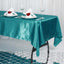 Satin Rectangular 60"x102" Tablecloth Turquoise - Smooth and Lustrous Table Cover