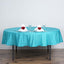 Polyester 90" Round Tablecloth Turquoise - Stain & Wrinkle-Resistant Table Cover