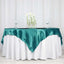 Satin 72"x72" Table Overlay Square Tablecloth Turquoise - Smooth Finish Table Cover