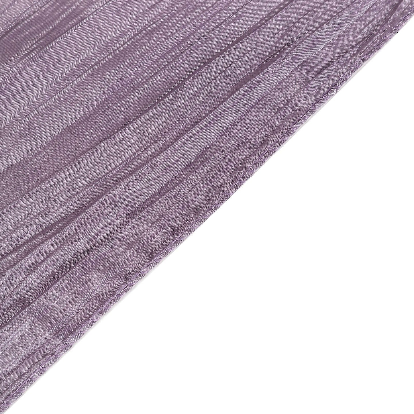 5 Pack Taffeta 6"x106" Chair Sashes Violet Amethyst Accordion Crinkle Texture - Stylish Decor for Weddings & Gatherings