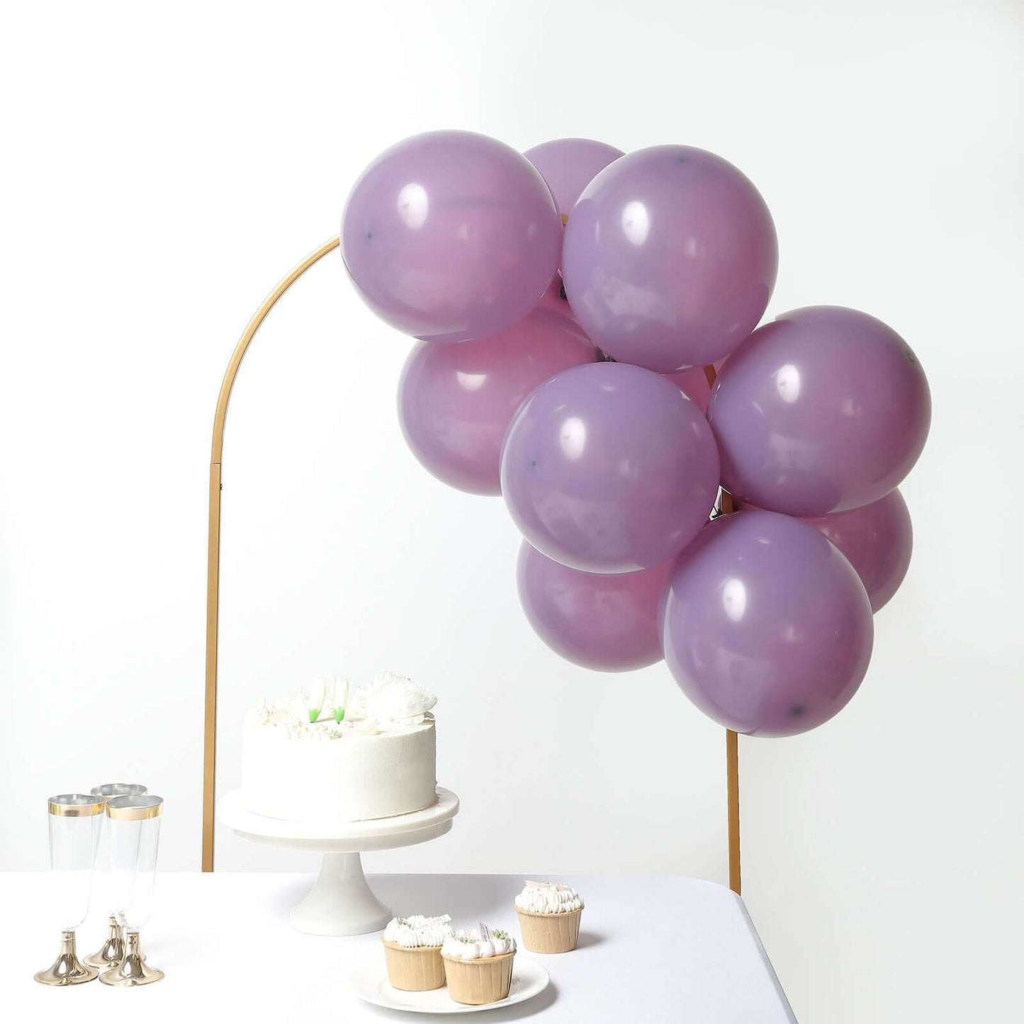 25 Pack 12" Matte Pastel Violet Amethyst Helium Air Latex Party Balloons