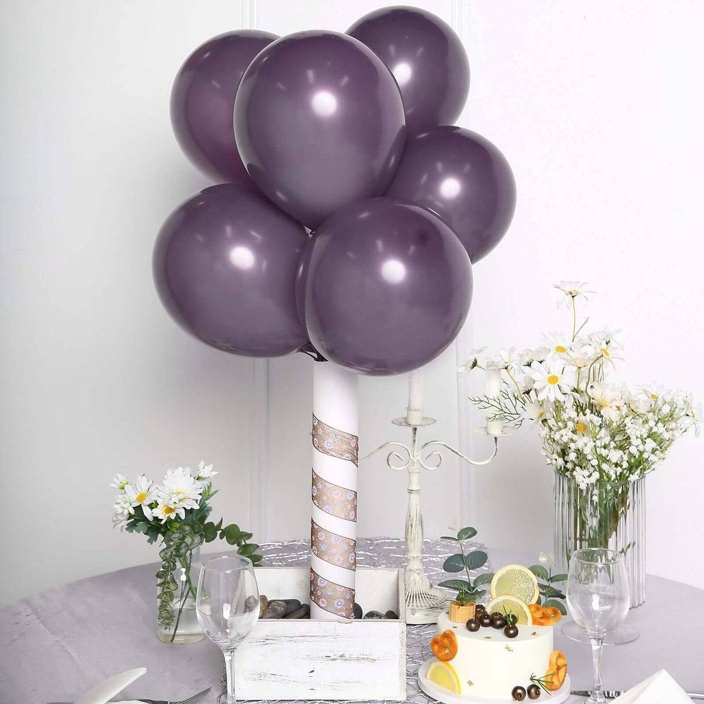 25 Pack 10" Matte Pastel Violet Amethyst Helium Air Latex Balloons