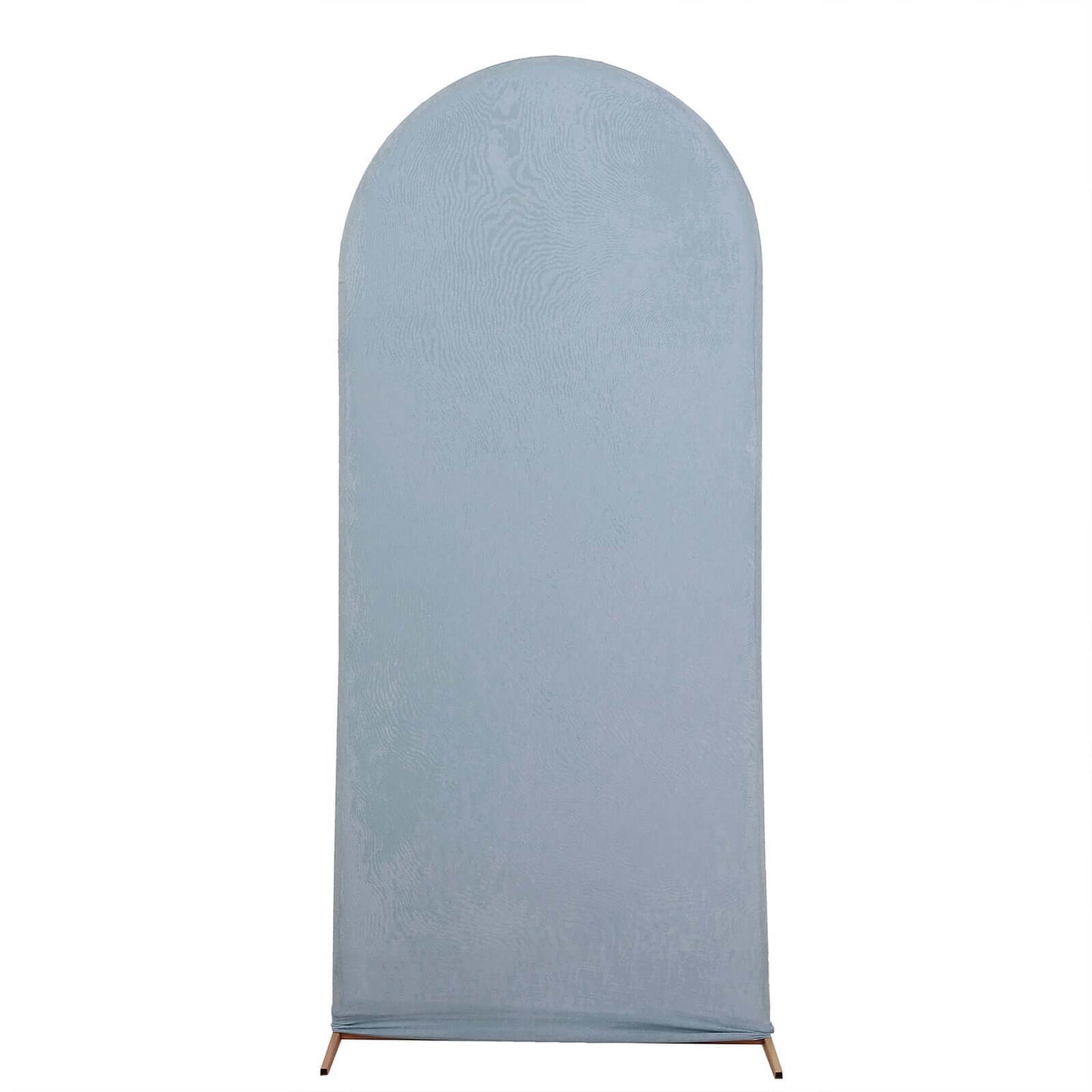 6ft Matte Dusty Blue Spandex Fitted Chiara Backdrop Stand Cover For Round Top Wedding Arch