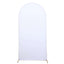 7ft Matte White Spandex Fitted Chiara Backdrop Stand Cover For Round Top Wedding Arch