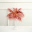 Table Lamp Feather Design Cinnamon Rose LED Battery Operated - Cordless Wedding Centerpiece 15"