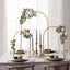 Set of 3 Chiara Arch Table Centerpieces Gold Metal - Detachable Flower Stand Frame for Weddings 20", 23", 35"