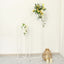 Set of 4 Wedding Arches Slim White Metal Rectangular Design Backdrop Stands - Floral Display Frames 3.6ft-6.5ft