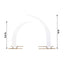 Set of 2 White Spandex Half Crescent Moon Backdrop Stand Covers, Custom Fitted Wedding Arch Cover for Curved Arbor Flower Balloon Frame