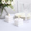 2-Pack LED Flameless Cube Candles Flickering Warm White/White - Battery Operated Bubble Design 2"