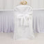 10-Pack Polyester Slip-On Folding Chair Covers with Attached Sashes â€“ White Durable Reusable Covers for Wedding & Event Decor