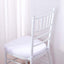 Chiavari Chair Cushion with 1.5" Thick Memory Foam and Ties White - Stylish Removable Cover for Comfort