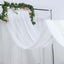 5ftx32ft White Chiffon Curtain Panel, Durable Flame Resistant Backdrop Ceiling Drapery With Rod Pocket